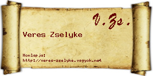 Veres Zselyke névjegykártya